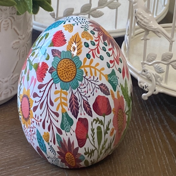 Other - NEW! Boho Chic Farmhouse Colorful Floral Spring  Easter Egg
